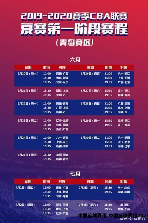 中国篮球赛程,中国篮球赛程2023